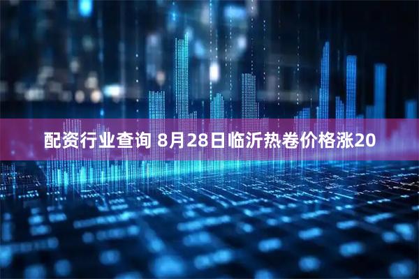 配资行业查询 8月28日临沂热卷价格涨20